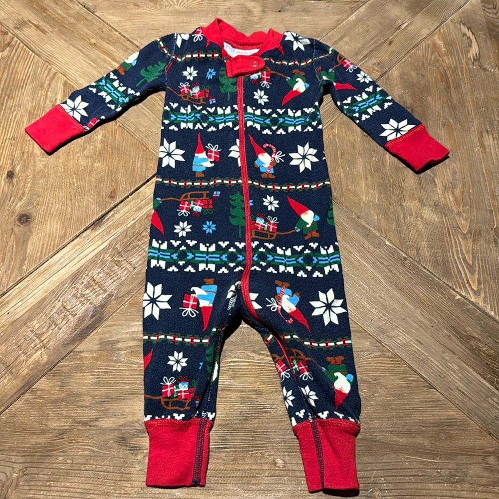 Hanna Andersson One Piece Zipup Holiday Sleeper Size 70CM/6-12 Months